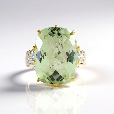 Anello in argento con Ametista Verde (Gems en Vogue)