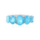 Anello in argento con Opale Blu dell'Etiopia