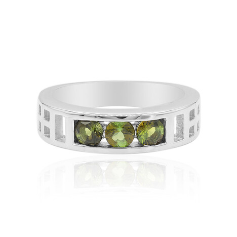 Anello in argento con Tormalina Verde (VIENNA 1903)