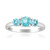 Anello in argento con Apatite Blu