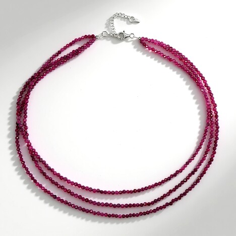 Collana in argento con Rubino Mozambico