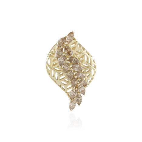 I2 Champagner-Diamant-Goldanhänger (Ornaments by de Melo)