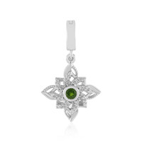 Ciondolo in argento con Diopside Russo
