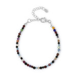 Edelstein-Silberarmband