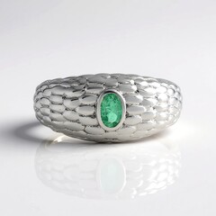 Anello in argento con Smeraldo Russo (SAELOCANA)
