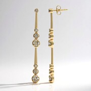 9K I2 Brown Diamond Gold Earrings (SUHANA)