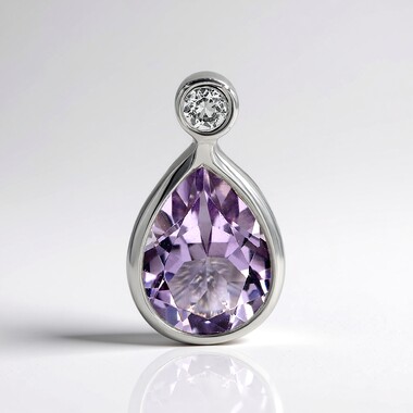 Ciondolo in argento con Ametista Rose de France