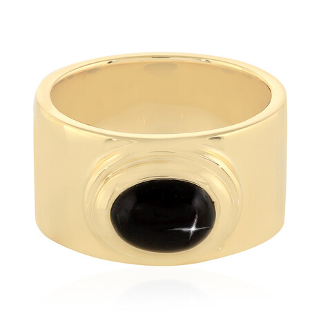 Bague en argent et Diopside étoilé d'Inde