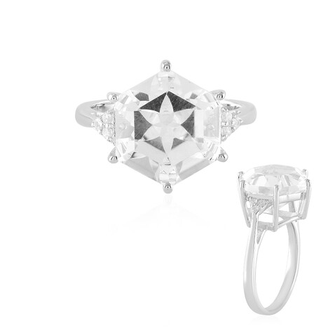 Anello in argento con Quarzo Bianco
