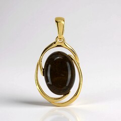 Ciondolo in argento con Legno Fossile (dagen)