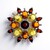 Spilla in argento con Ambra Baltica Cognac (dagen)