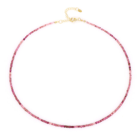 Collar en plata con Turmalina rosa de Nigeria