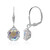 Zilveren oorbellen met maanlicht kwartskristallen