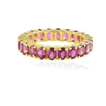 Rhodolith-Silberring