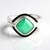 Anello in argento con Calcedonio Verde