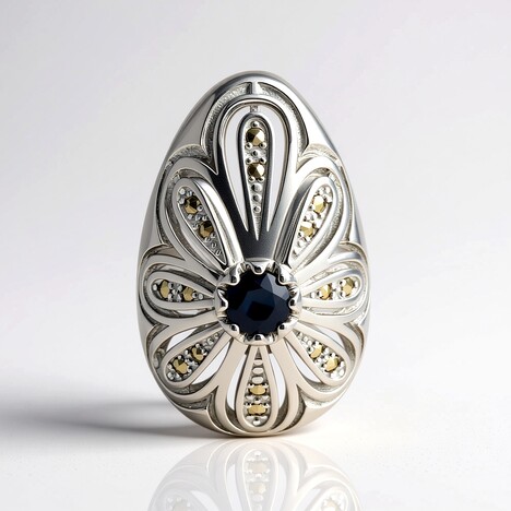 Ciondolo in argento con Zaffiro Blu (Annette classic)
