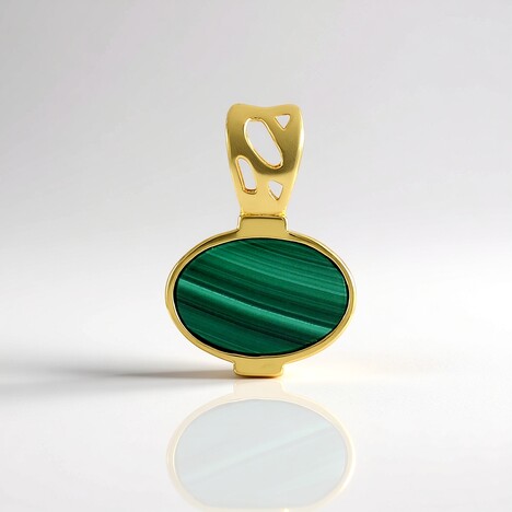 Ciondolo in argento con Malachite (Ornaments by de Melo)