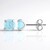 Boucles d'oreilles en argent et Quartz bleu pastel