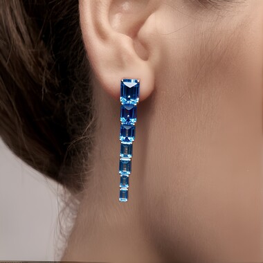 Boucles d'oreilles en argent et Topaze de Marambaia (de Melo Essence)