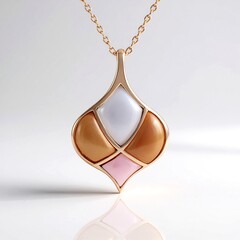 Collana in argento con Pietra di Luna Bianca (KM by Juwelo)