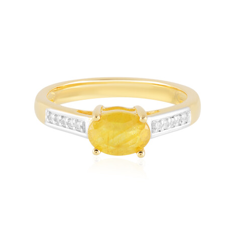 Gelber Saphir-Silberring