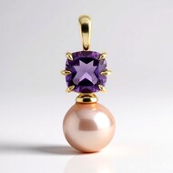 Colgante en plata con Perla Ming púrpura (TPC)