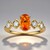Anello in oro con Zaffiro Arancione Ban Ka Cha