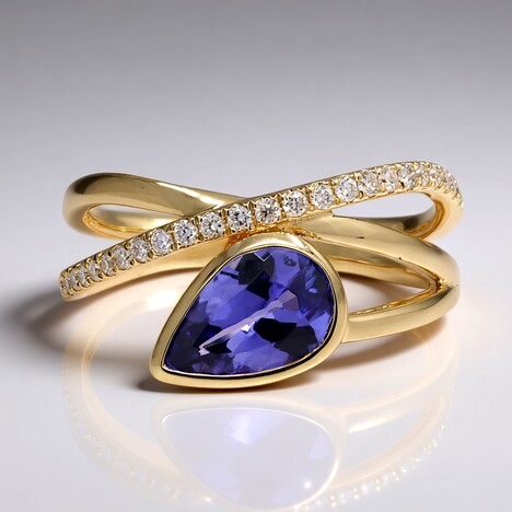 Bague en or et Tanzanite AAA (CIRARI)