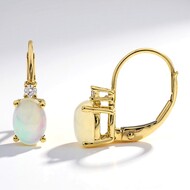Boucles d'oreilles en or et Opale Welo AAA