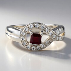 Anello in argento con Rodolite