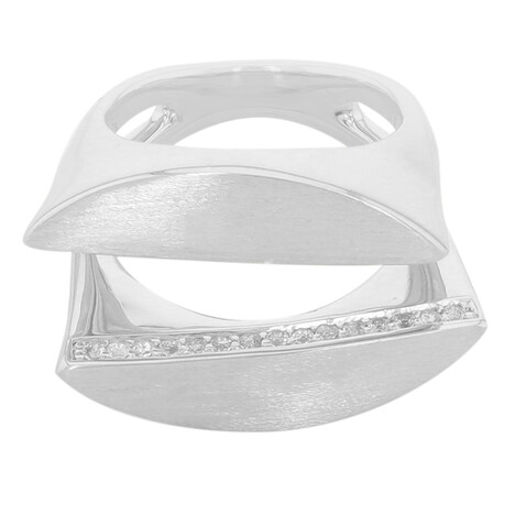 Weißer Topas-Silberring