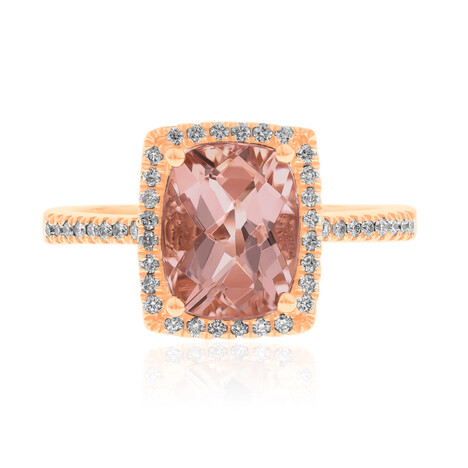 Gouden ring met een AAA morganiet