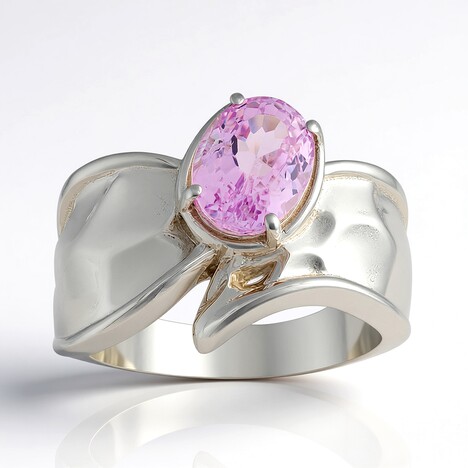 Anello in argento con Kunzite (Pallanova)