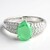 Bague en argent et Calcédoine verte