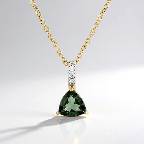 Collana in argento con Apatite Cromo