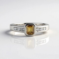 Anello in argento con Zircone Giallo