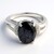 Anello in argento con Ossidiana Fiocco di Neve