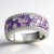Anello in argento con Ametista Zambiana (Adela Silber)