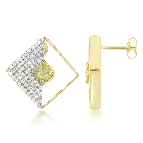 Gelber Apatit-Silberohrringe