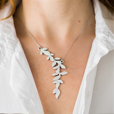 Zirkon-Silbercollier