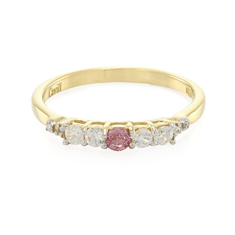 Padparadscha-Saphir-Silberring