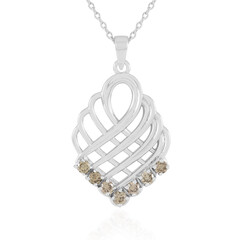 Collar en plata con Diamante chocolate I2