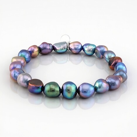 Bracciale in argento con Perla Mistica d'Acqua Dolce (TPC)