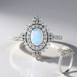 Anello in argento con Opale Australiano