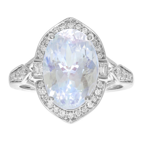 Anillo en oro con Piedra de Luna arcoíris (CIRARI)