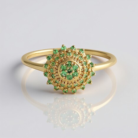 Anello in argento con Tsavorite della Tanzania