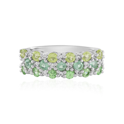 Anello in argento con Tsavorite della Tanzania