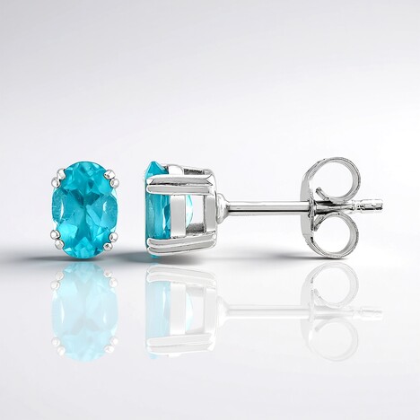 Orecchini in argento con Apatite Blu