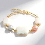 Bracciale in argento con Perla d'Acqua Dolce Bianca