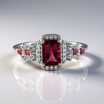 Anello in argento con Tormalina Rosa Nigeriana